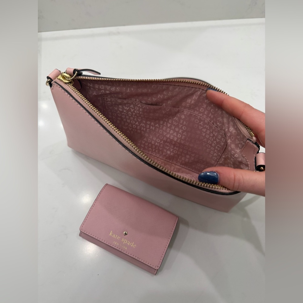Kate Spade Pink Cosmetic Bag and Cardholder